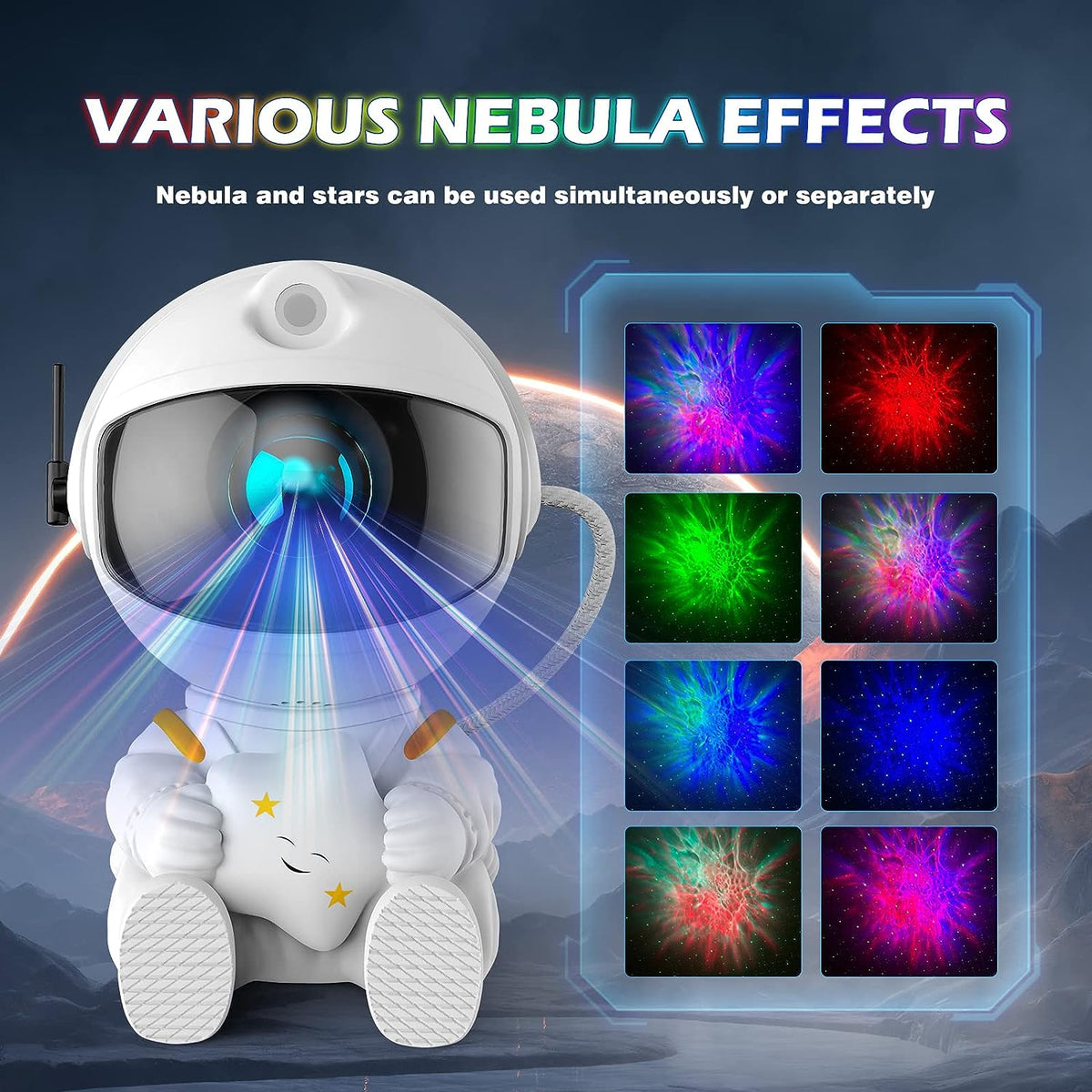 Astronaut Galaxy Projector, Night Light for Kids